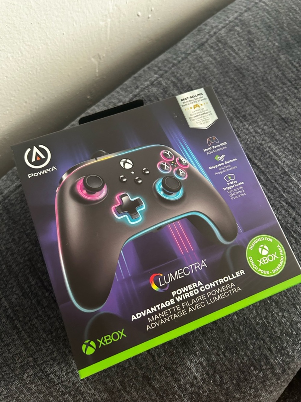 PowerA Advantage Wired Controller for Xbox with Lumectra -Black - Picture 4 of 4